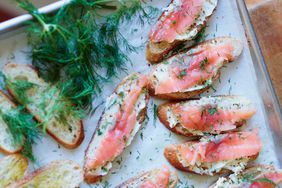 Smoked Salmon Toasts with Mustard Butter