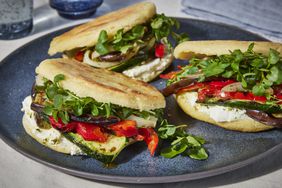 Arepas with Goat Cheese and Grilled Vegetables