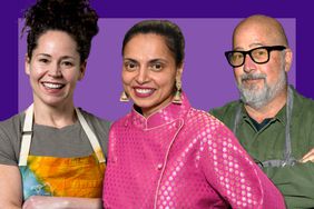 Chefs Stephanie Izard , Maneet Chauhan and Andrew Zimmern