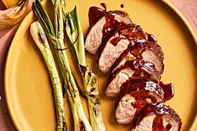 CHAR SIUâSTYLE PORK TENDERLOIN served with grilled scallions