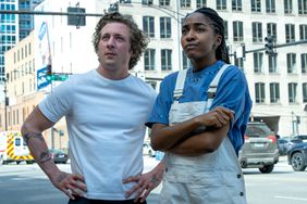 Jeremy Allen White Ayo Edebiri in a scene from the television show The Bear.