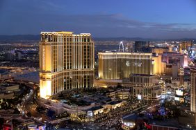 The Venetian Resort Las Vegas at night.