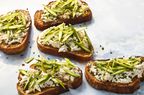 Crab Toasts with Asparagus