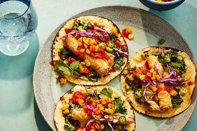 Fried Yuba Tacos with Sweet Corn Relish