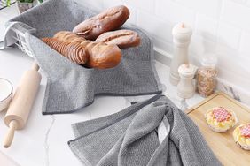 Homaxy Premium Kitchen Towels on a table with food