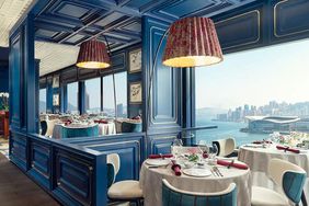 An interview of the restaurant at the Mandarin Oriental Hong Kong