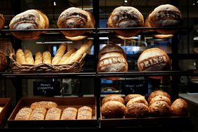 Various loaves of bread at Princi bakery inside Starbucks Reserve