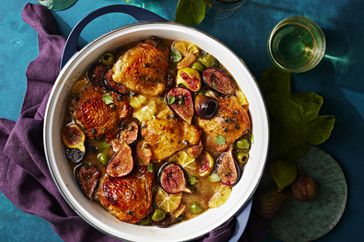 Lemony Braised Chicken with Figs