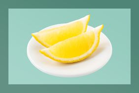 Seedless lemon wedges on a plate