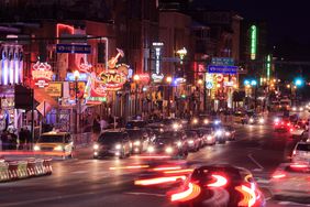 A night view of Lower Broadway in Nashville