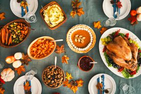 Thanksgiving dinner spread