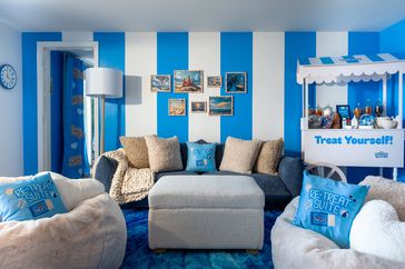 The Re-Treat Suite by Rice Krispies Treats®. Located in the newly renovated Red Jacket Beach Resort on seaside Cape Cod, Massachusetts, the Re- Treat Suite is an immersive takeover of a charming suite inspired by our classic snack and the nostalgia of summertime sleepovers, bringing fans inside the delicious world of Rice Krispies Treats.