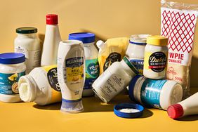 different jars and containers of store-bought mayonnaise