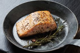 cooked salmon filet